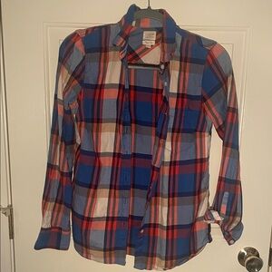 J. Crew Multicolor Plaid Button Down Shirt